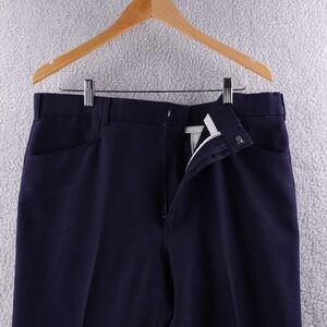 Vintage Levi's Menswear Action Slacks Flat Front Dark Navy Pants Size‎ 36x30
